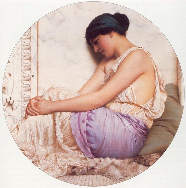 John William Godward A Grecian Girl oil painting image